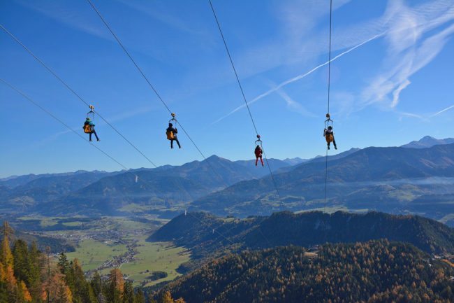 Zipline Stoderzinken - Sommerurlaub in der Region Schladming-Dachstein